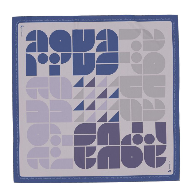 Star Signs Aquarius square silk scarf