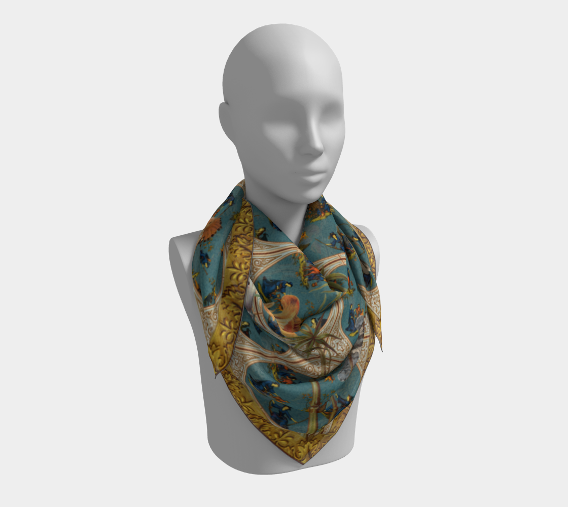 Witches' Windows square silk scarf