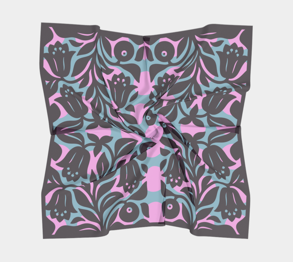 Belladonna square silk scarf