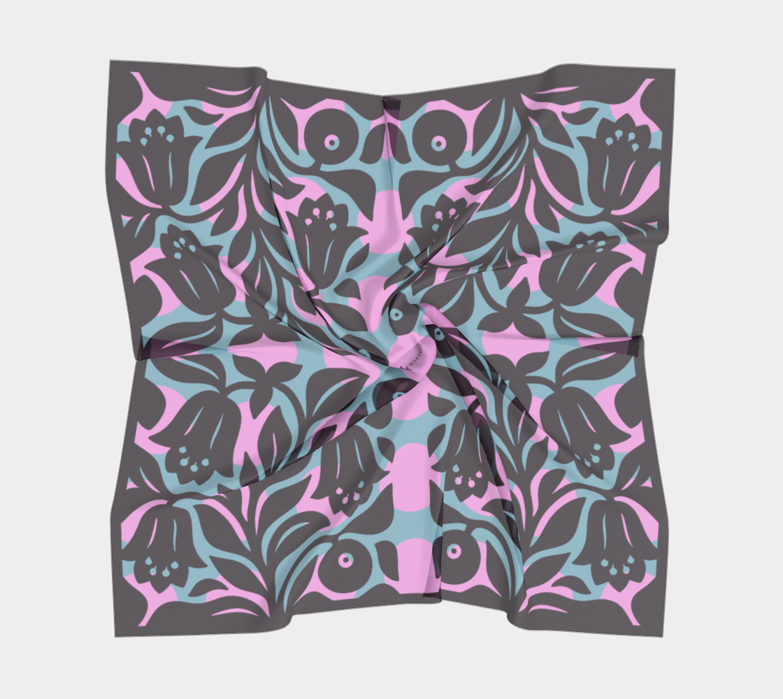 Belladonna square silk scarf