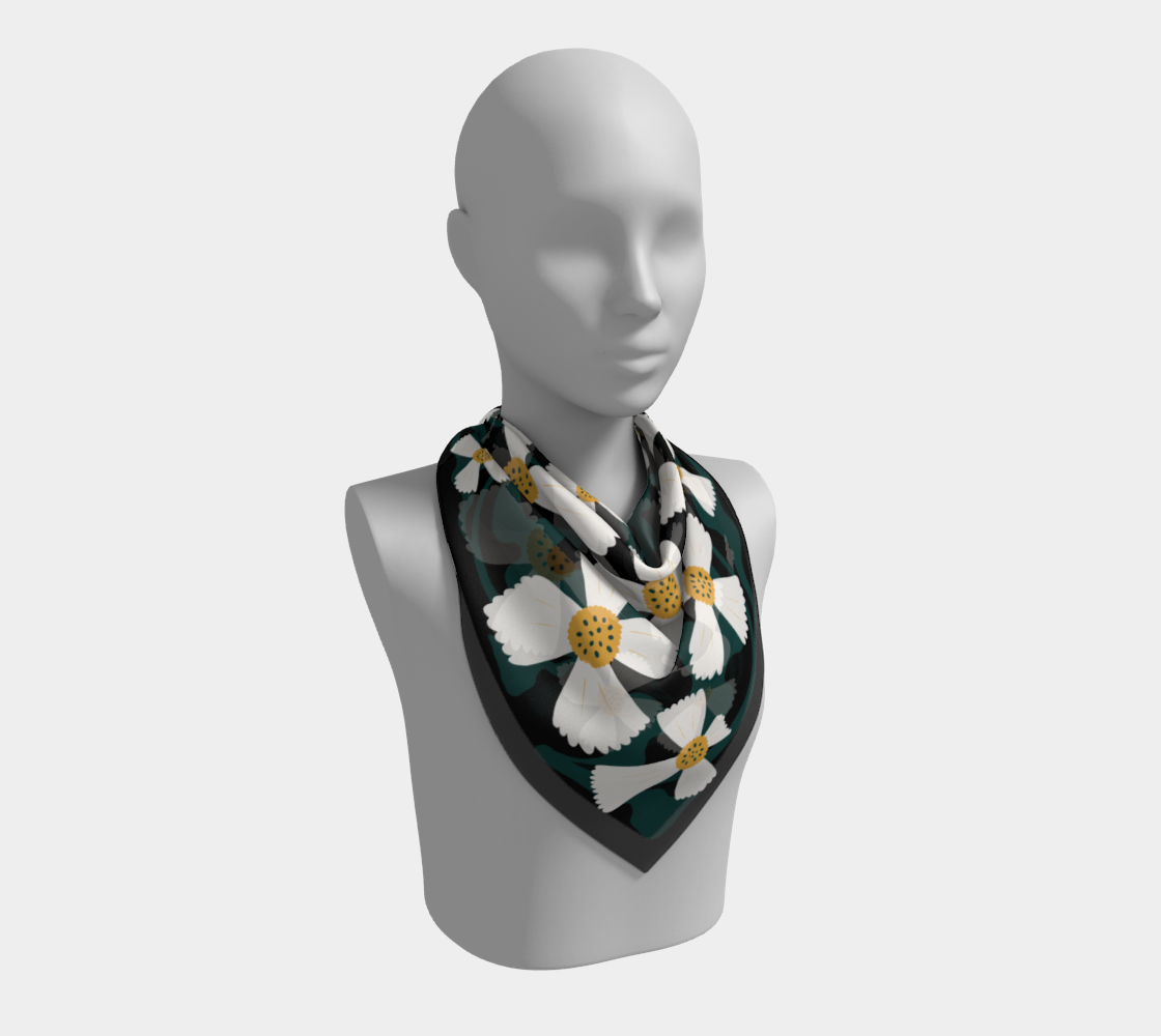 Daisy Field square silk scarf