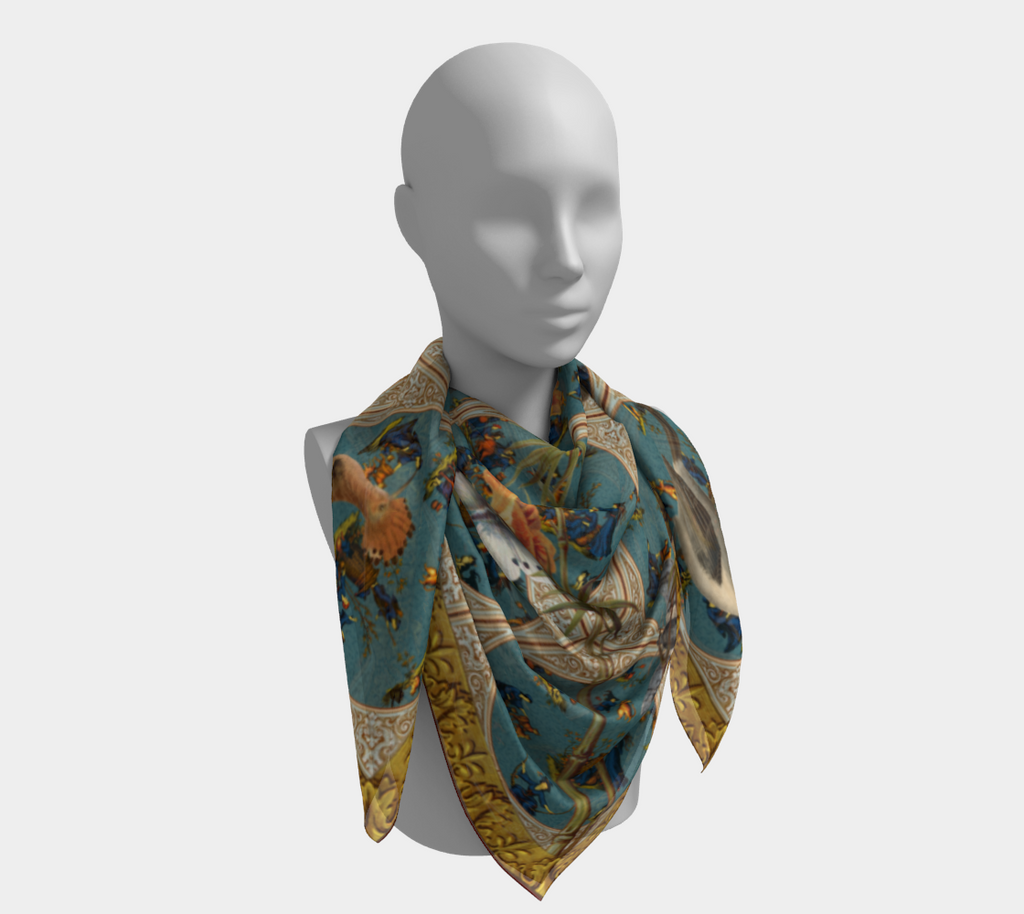 Witches' Windows square silk scarf