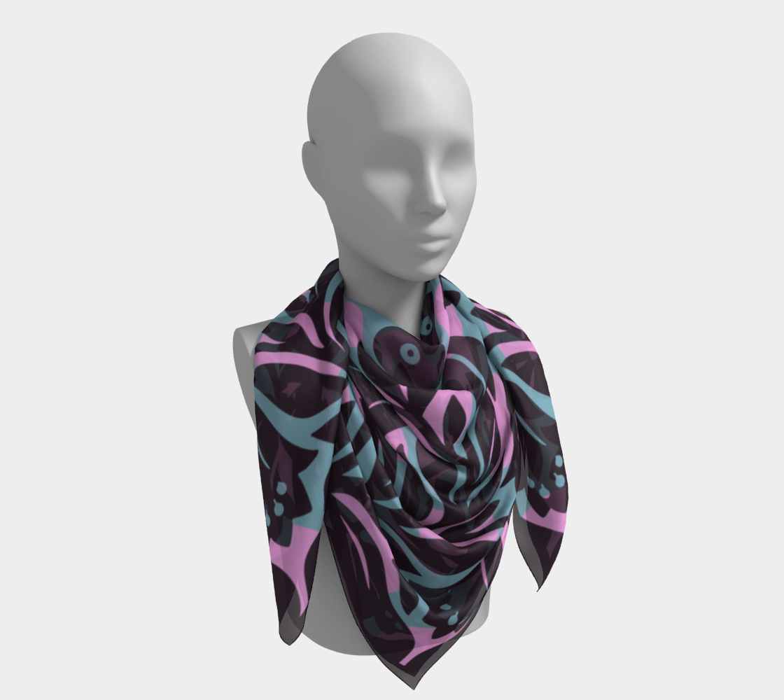 Belladonna square silk scarf