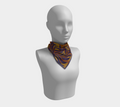 Sage Botanical amber square silk scarf