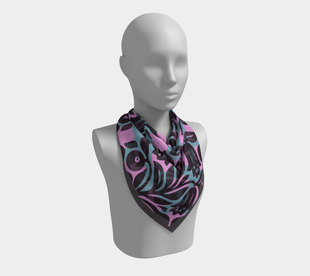 Belladonna square silk scarf