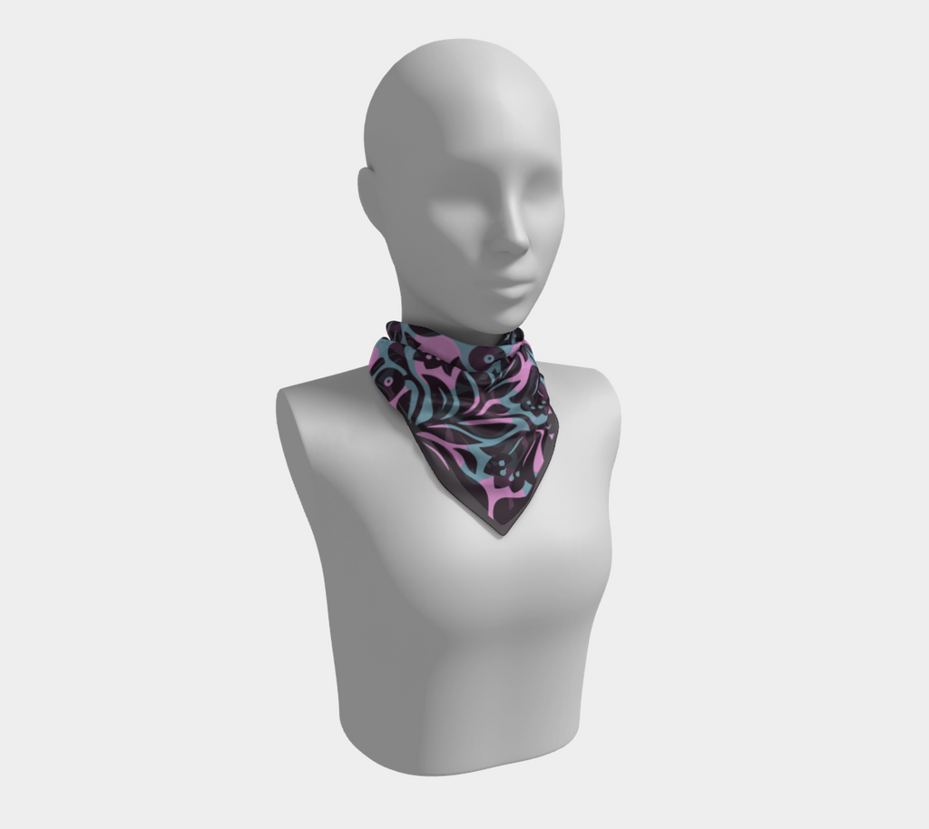 Belladonna square silk scarf