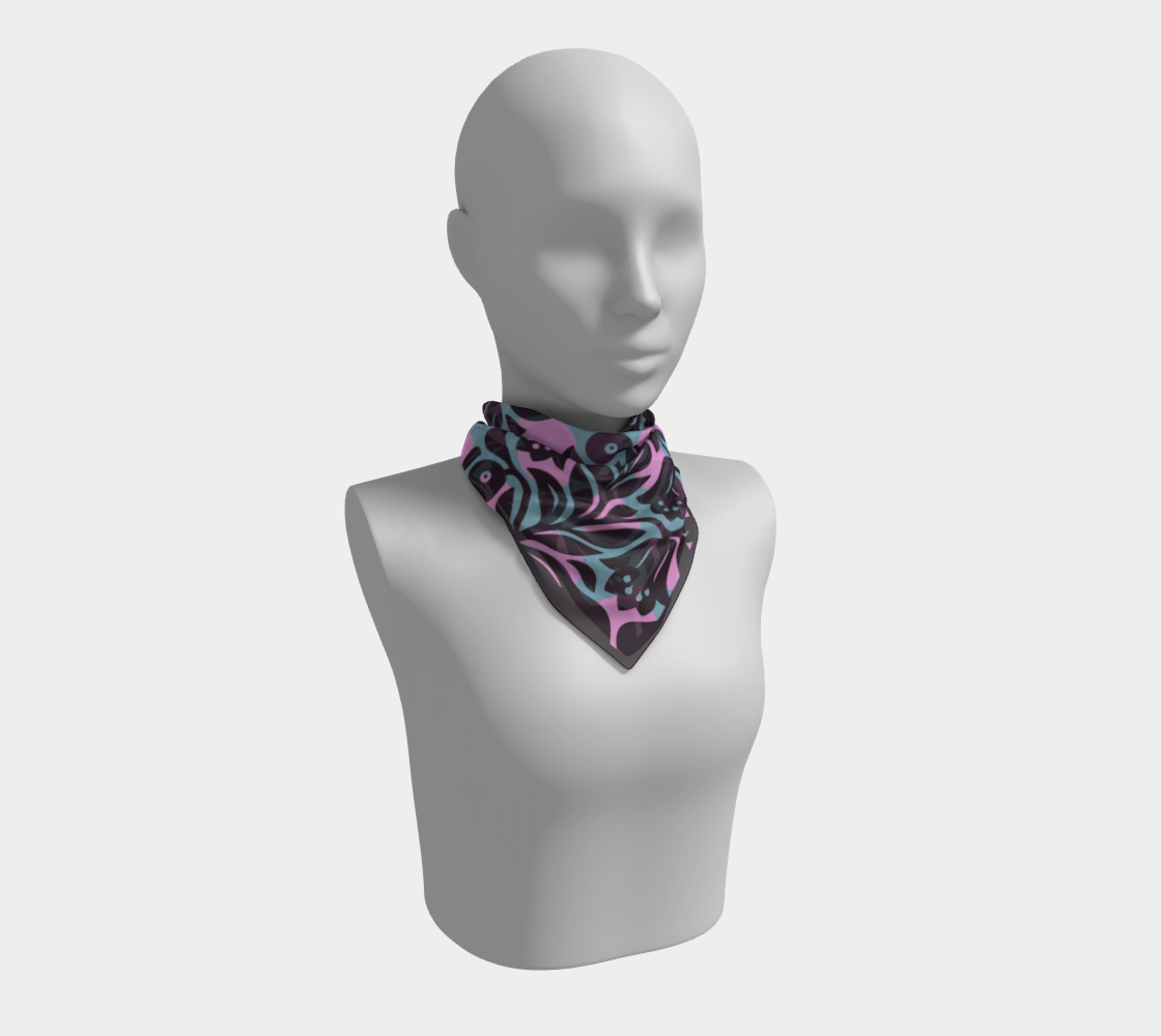 Belladonna square silk scarf