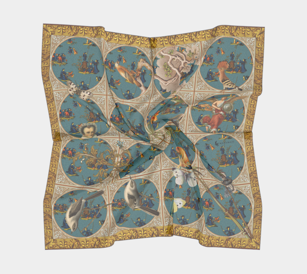 Witches' Windows square silk scarf