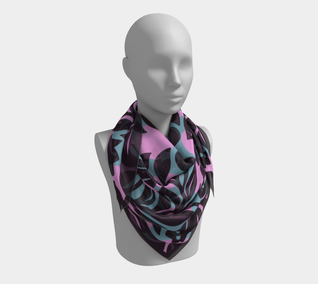 Belladonna square silk scarf