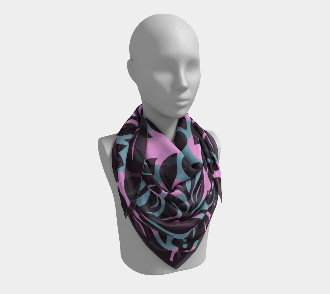 Belladonna square silk scarf