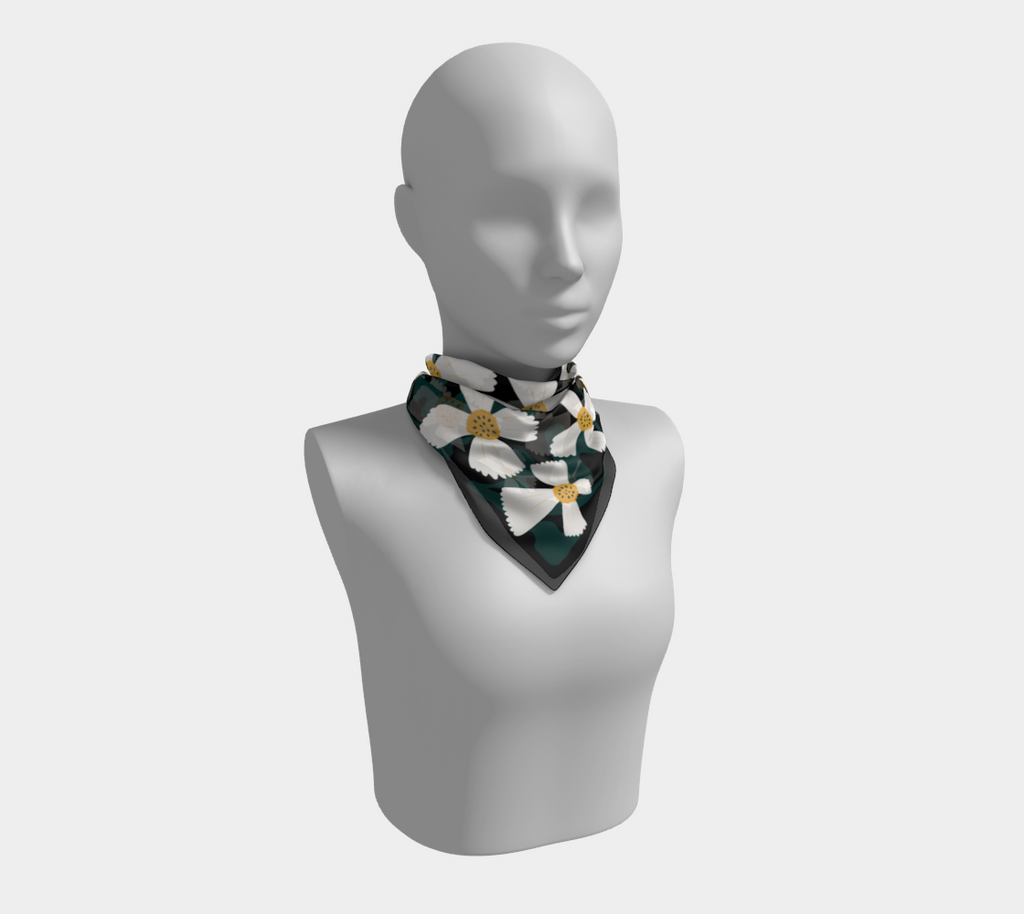 Daisy Field square silk scarf