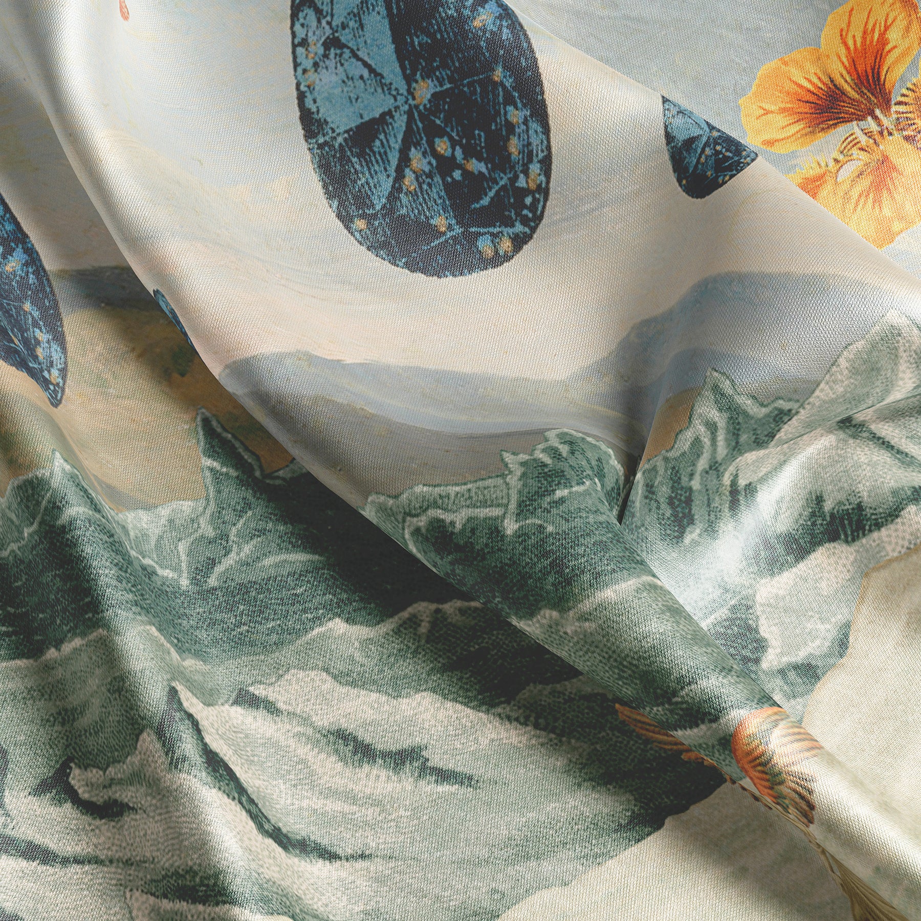 Arcane Descent square silk scarf
