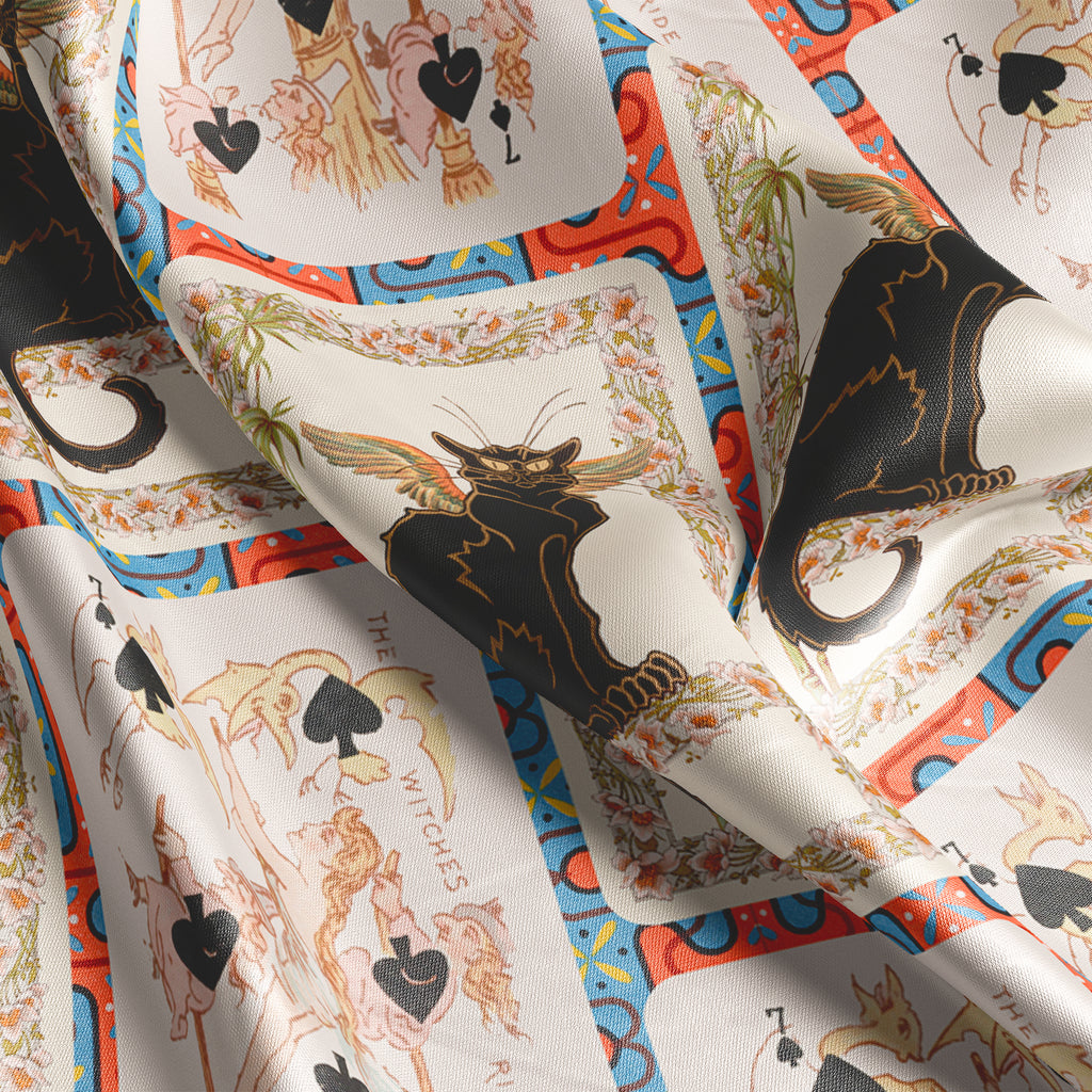 The Familiar’s Deck square silk scarf