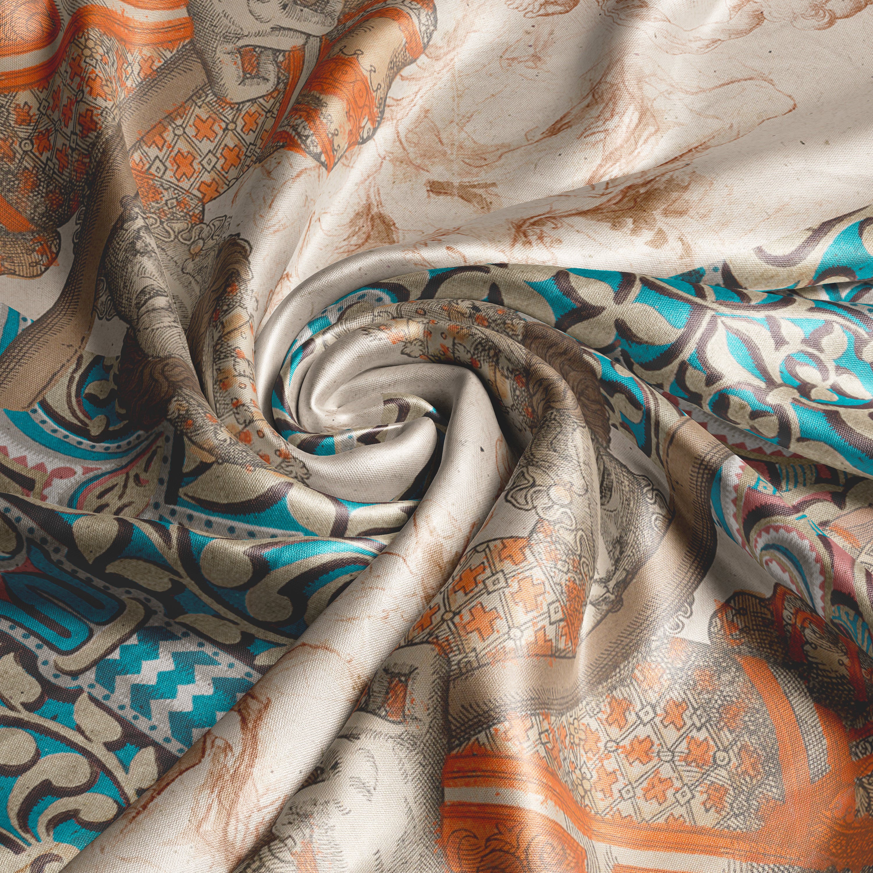 Celestial Music square silk scarf