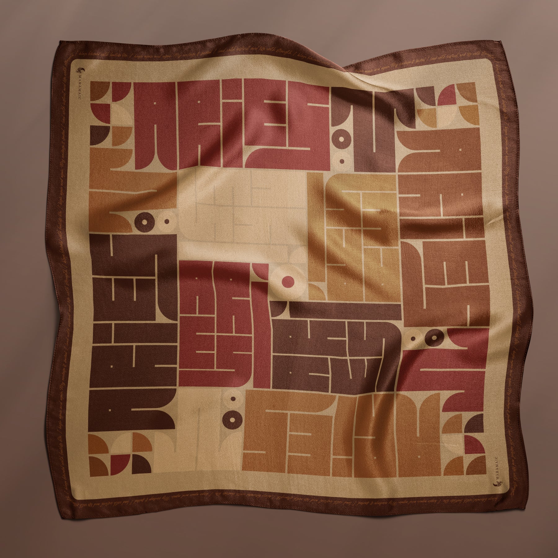 Star Signs Aries square silk scarf