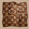 Botanica Nocturna amber square silk scarf