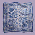 Botanica Nocturna lavender square silk scarf