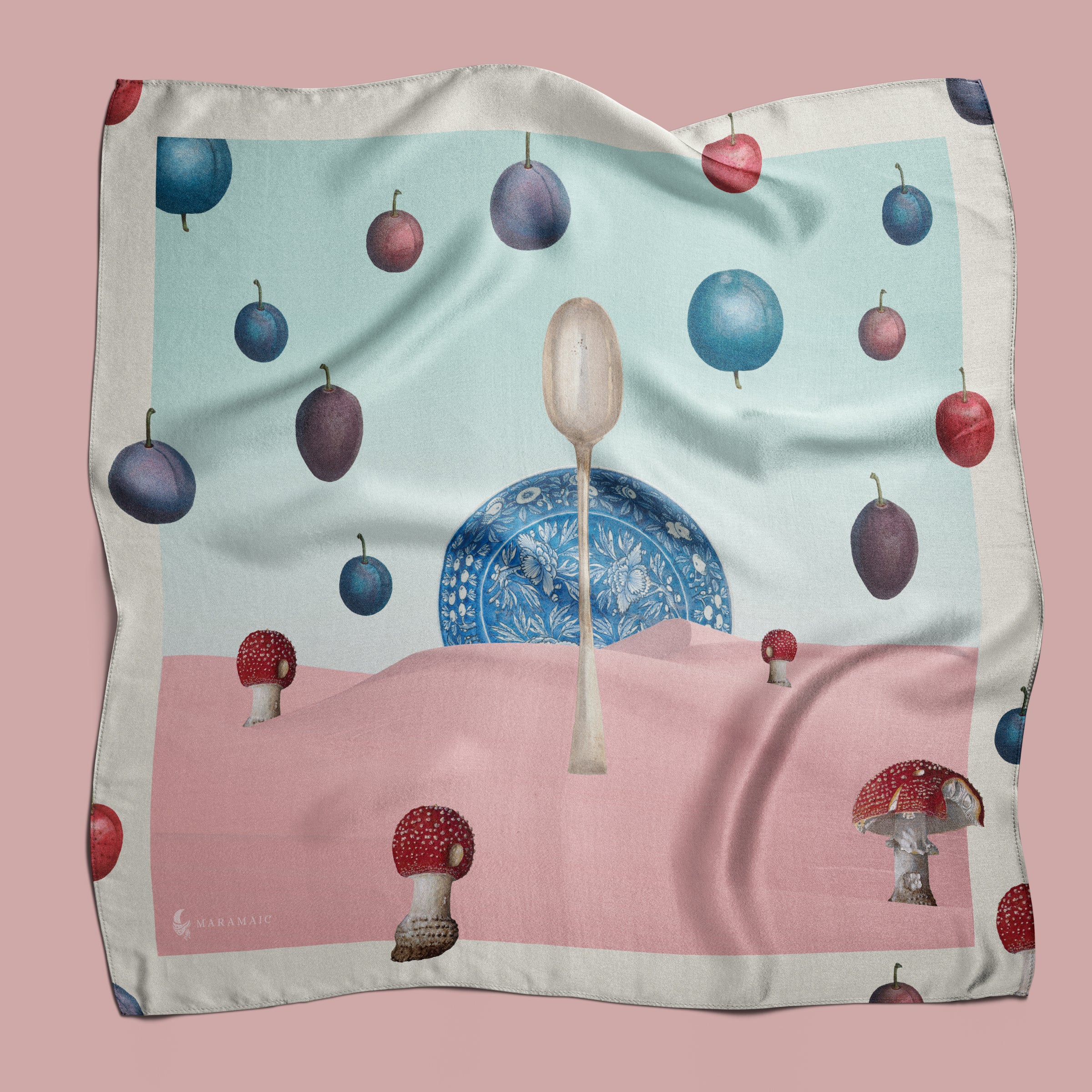 Spoon Moon Rising square silk scarf
