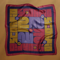 Star Signs Scorpio square silk scarf