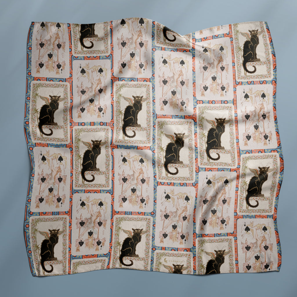The Familiar’s Deck square silk scarf