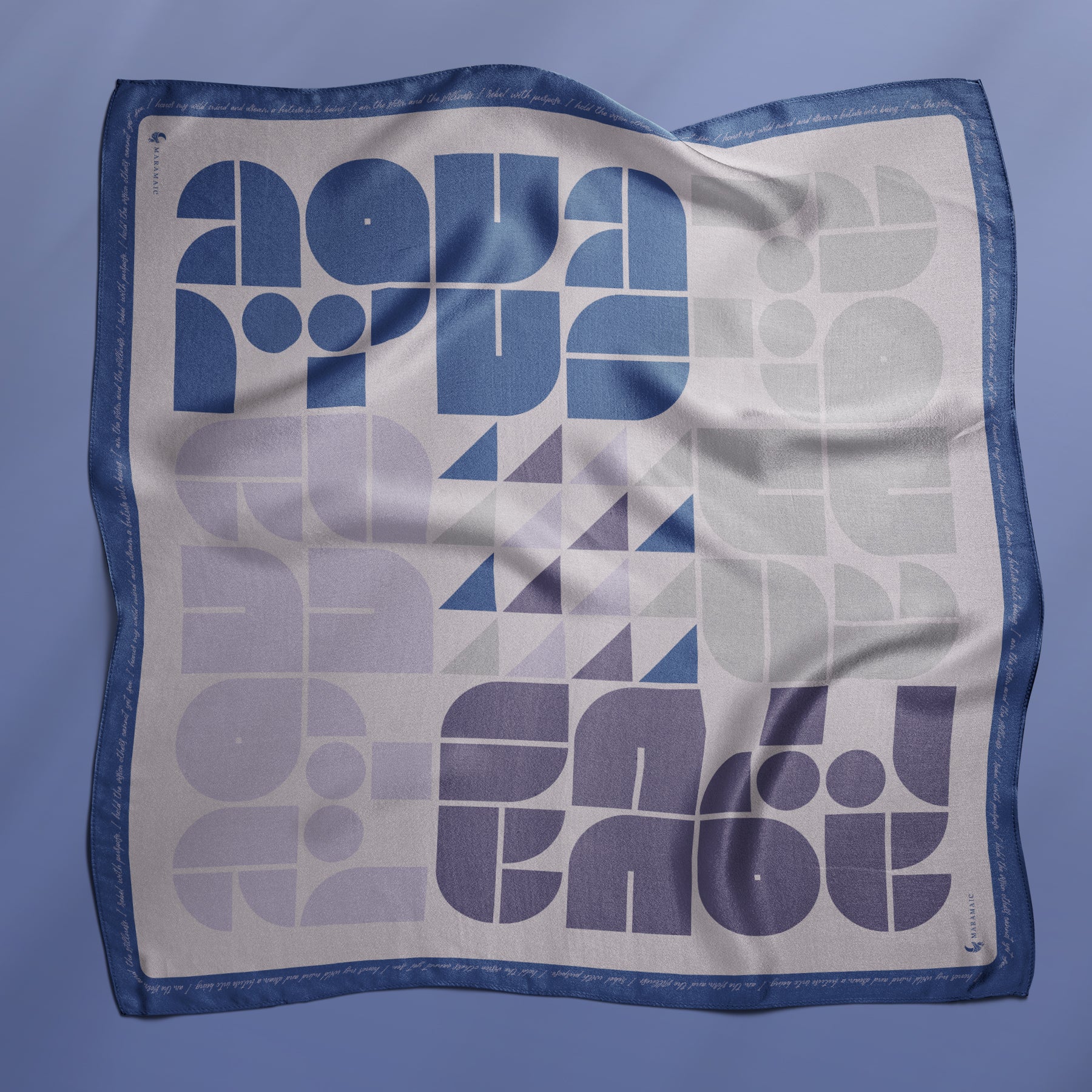 Star Signs Aquarius square silk scarf