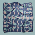 Mandragora blue square silk scarf