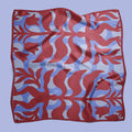 Mandragora crimson square silk scarf
