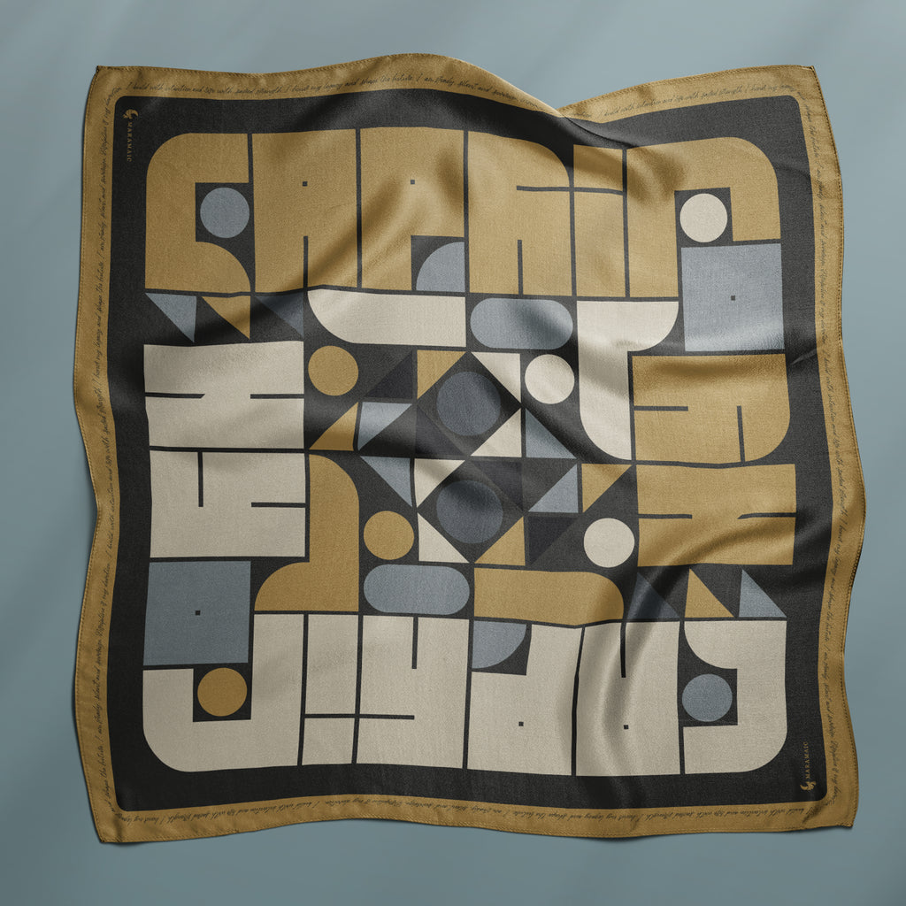 Star Signs Capricorn square silk scarf