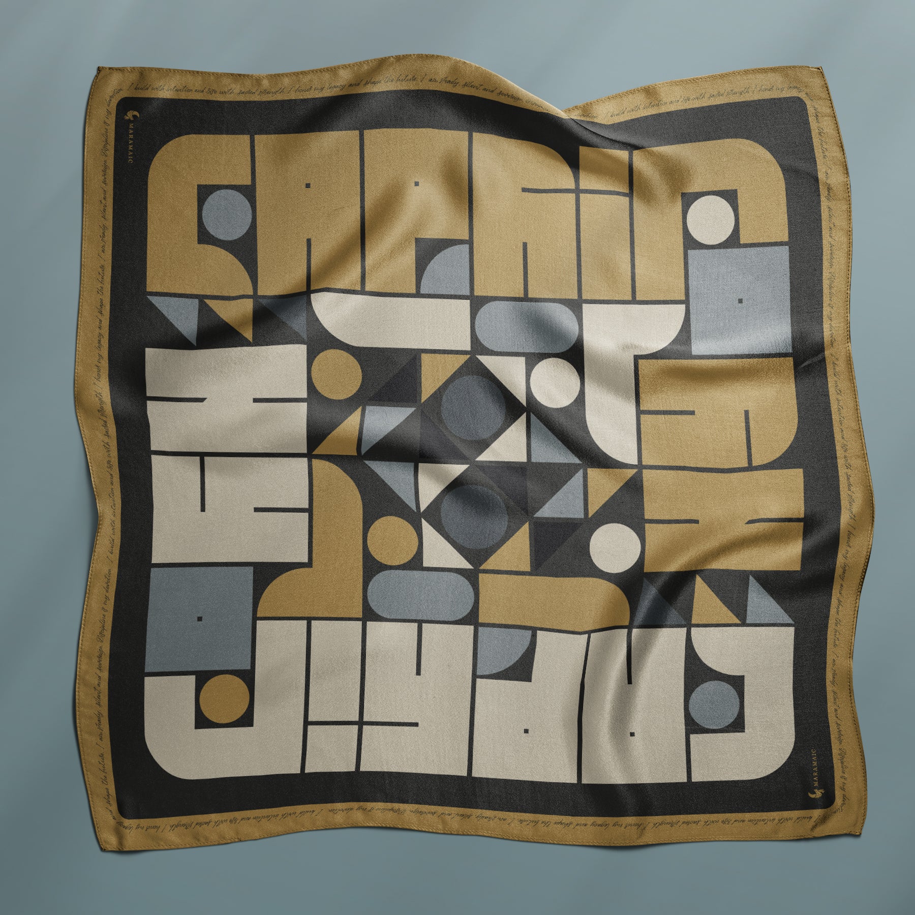 Star Signs Capricorn square silk scarf
