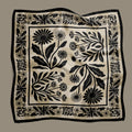 Botanica Nocturna tan square silk scarf