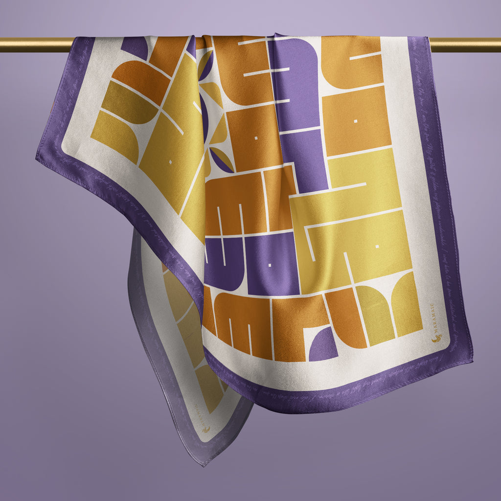 Star Signs Leo square silk scarf