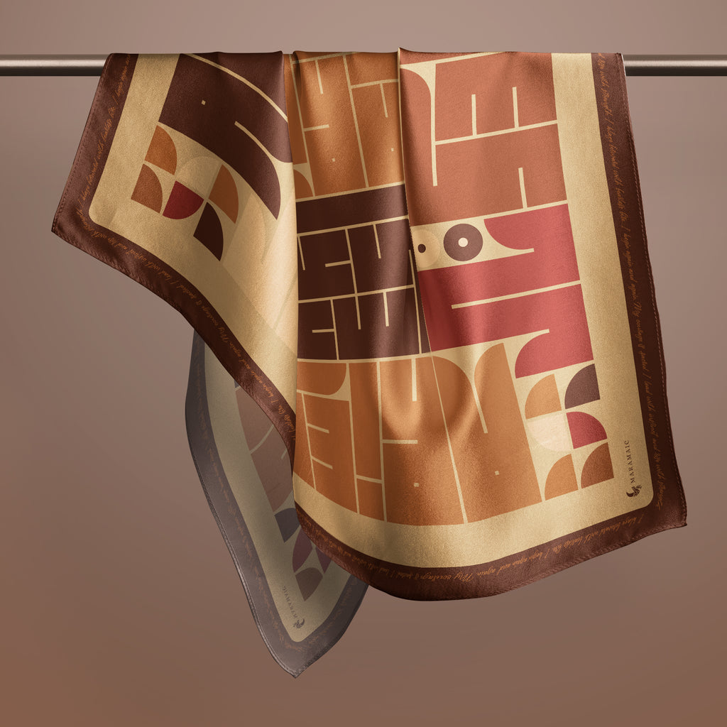 Star Signs Aries square silk scarf