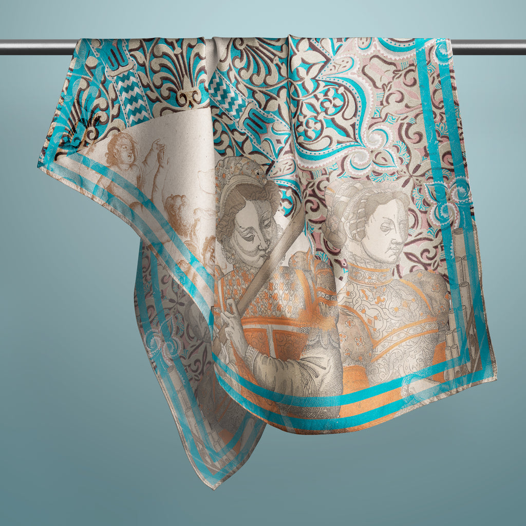 Celestial Music square silk scarf