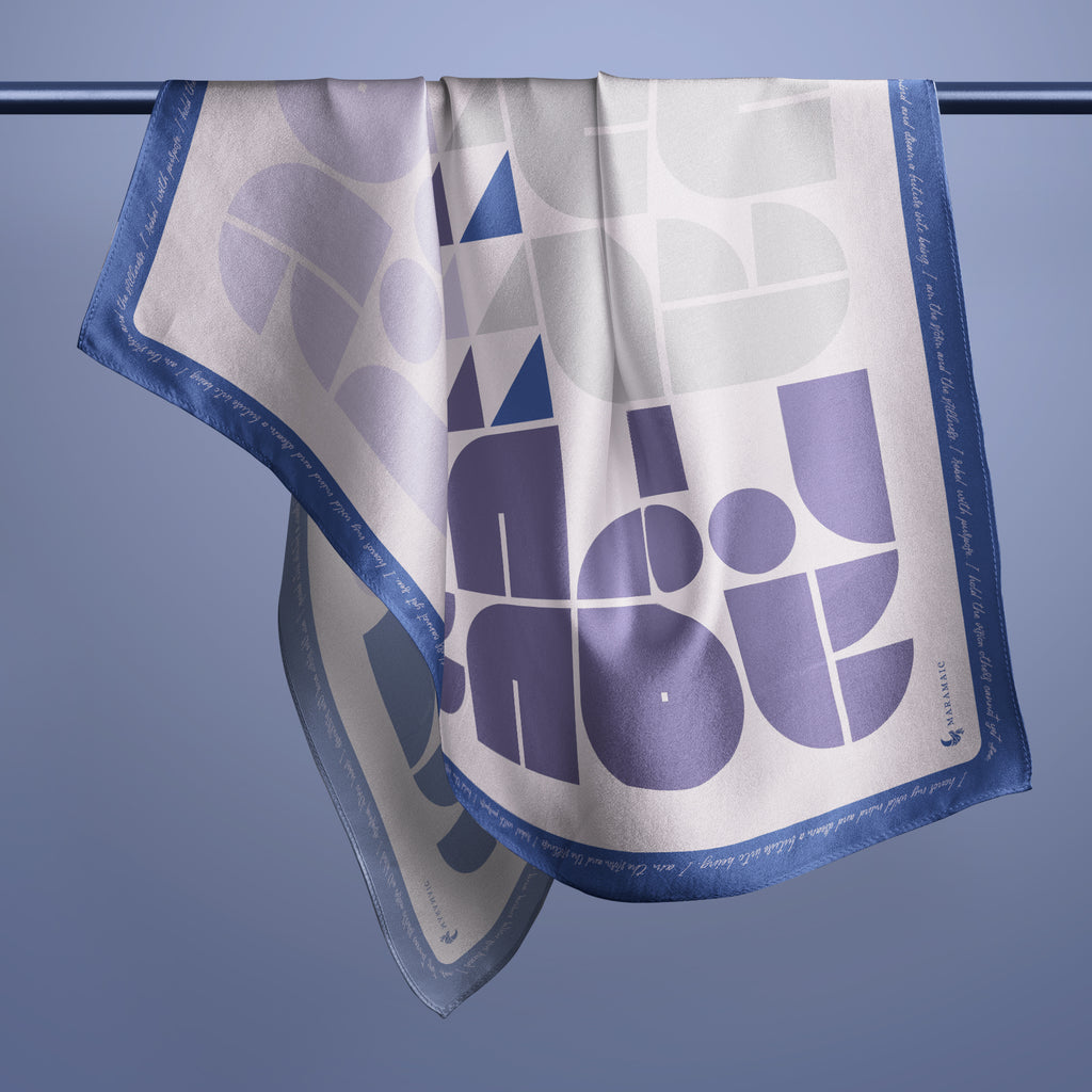 Star Signs Aquarius square silk scarf