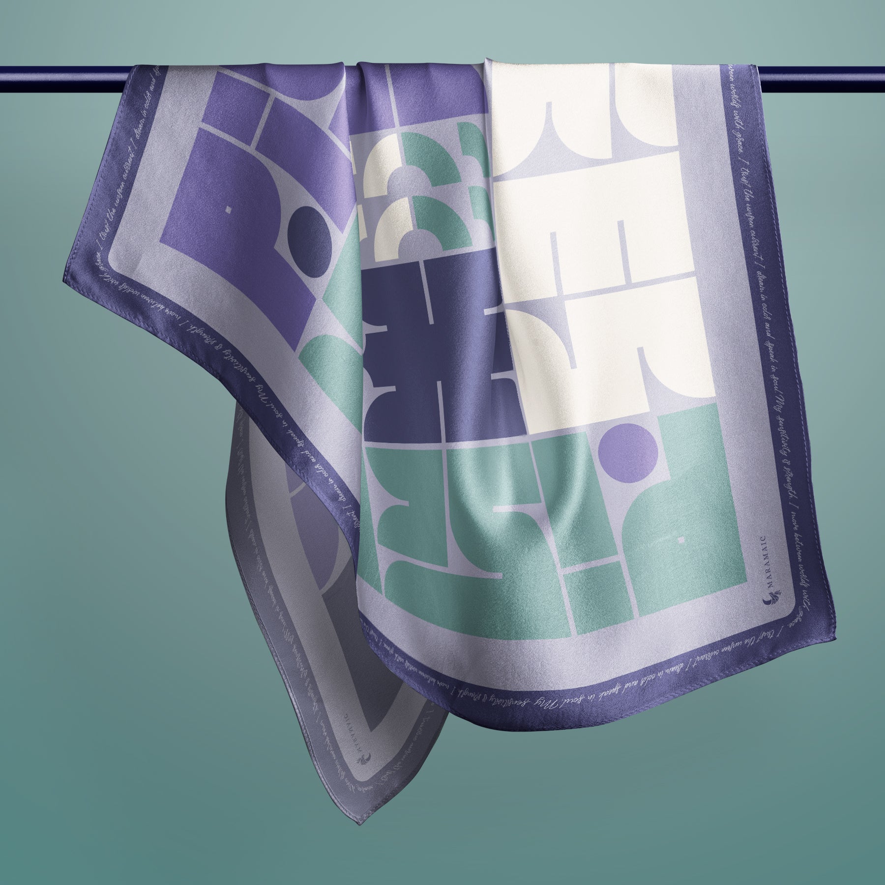 Star Signs Pisces square silk scarf