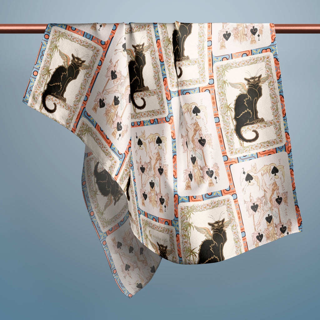The Familiar’s Deck square silk scarf