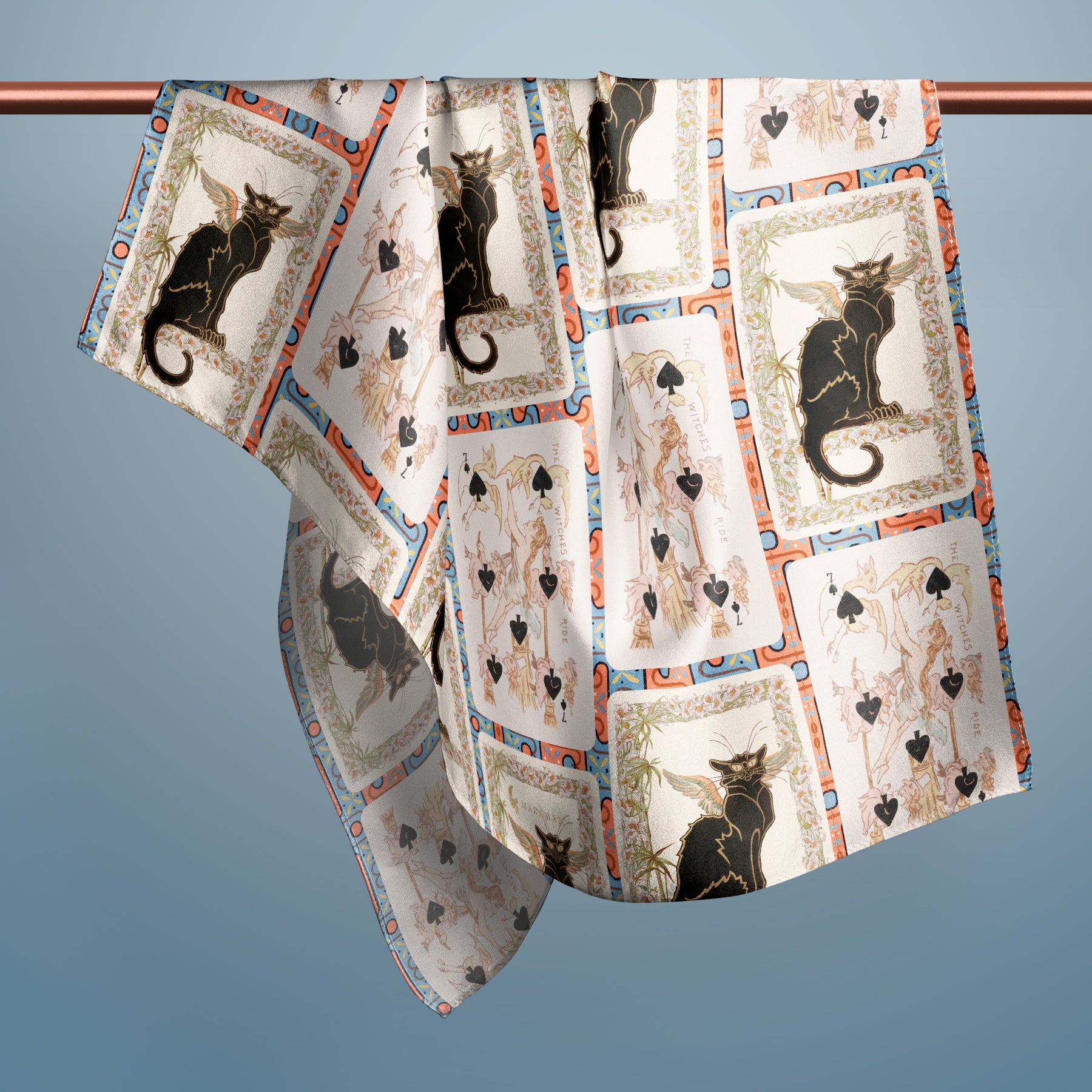 The Familiar’s Deck square silk scarf