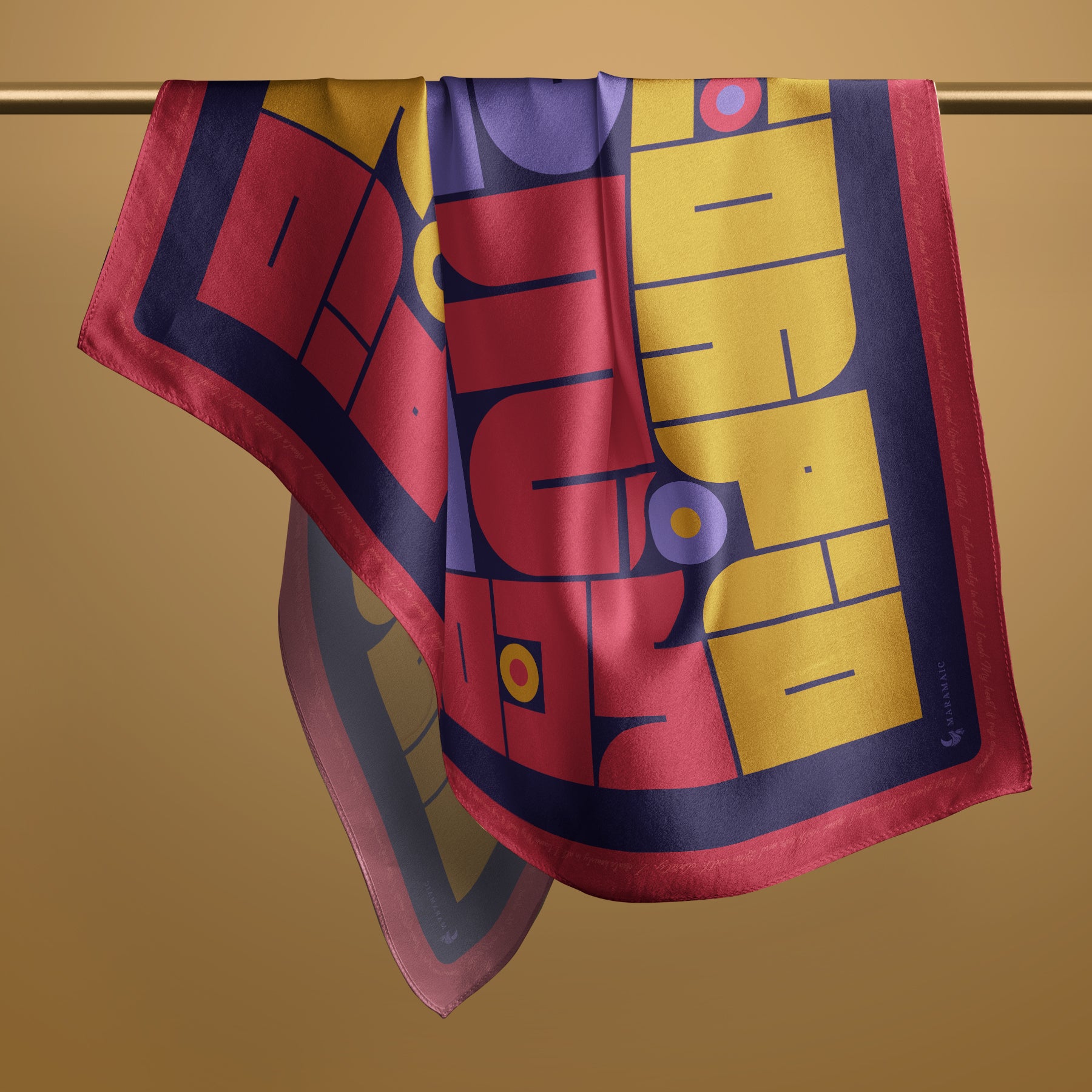 Star Signs Scorpio square silk scarf