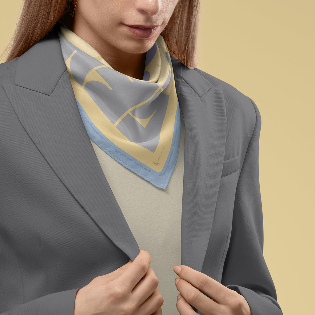 Star Signs Gemini square silk scarf
