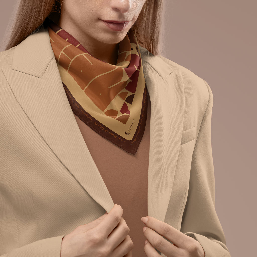 Star Signs Aries square silk scarf