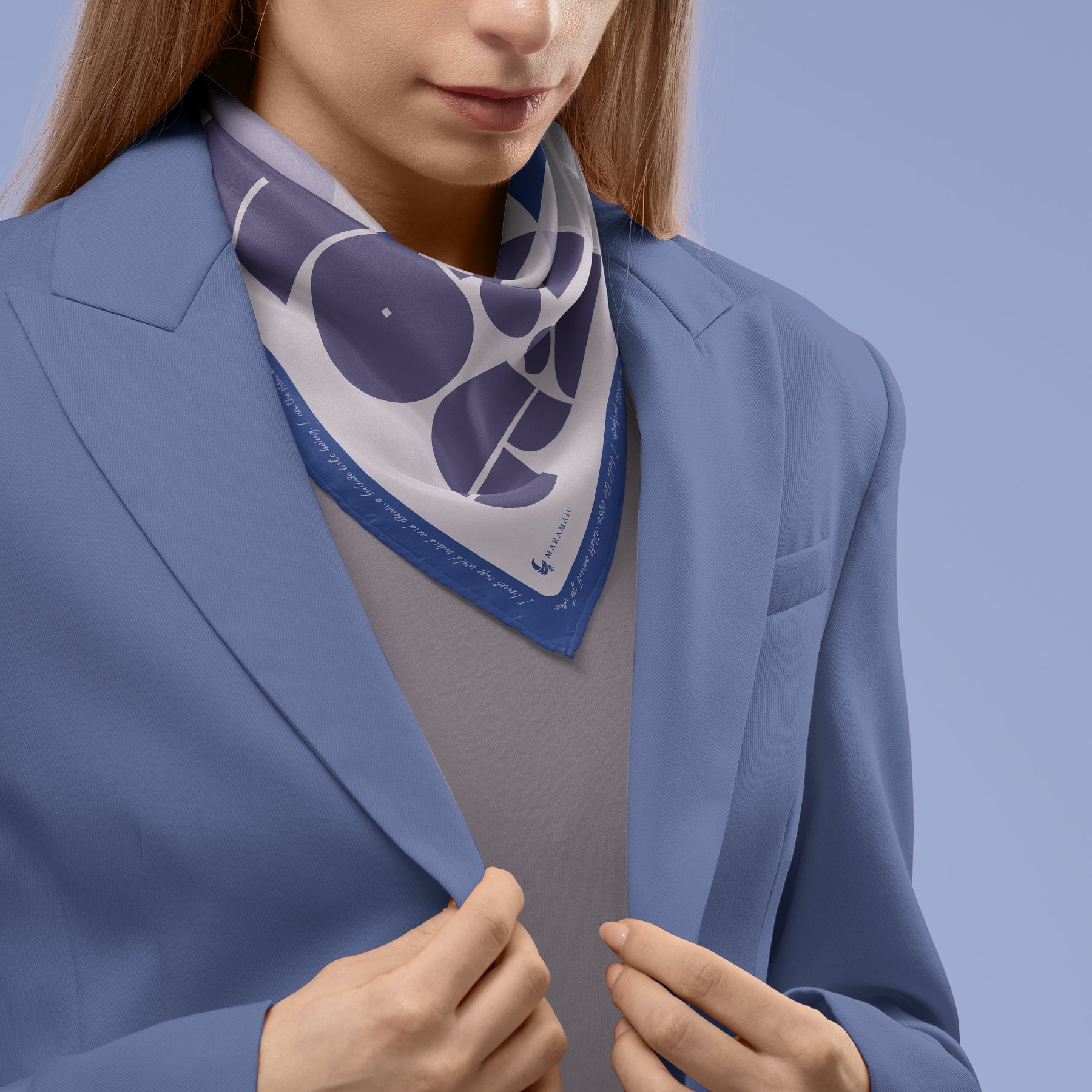 Star Signs Aquarius square silk scarf