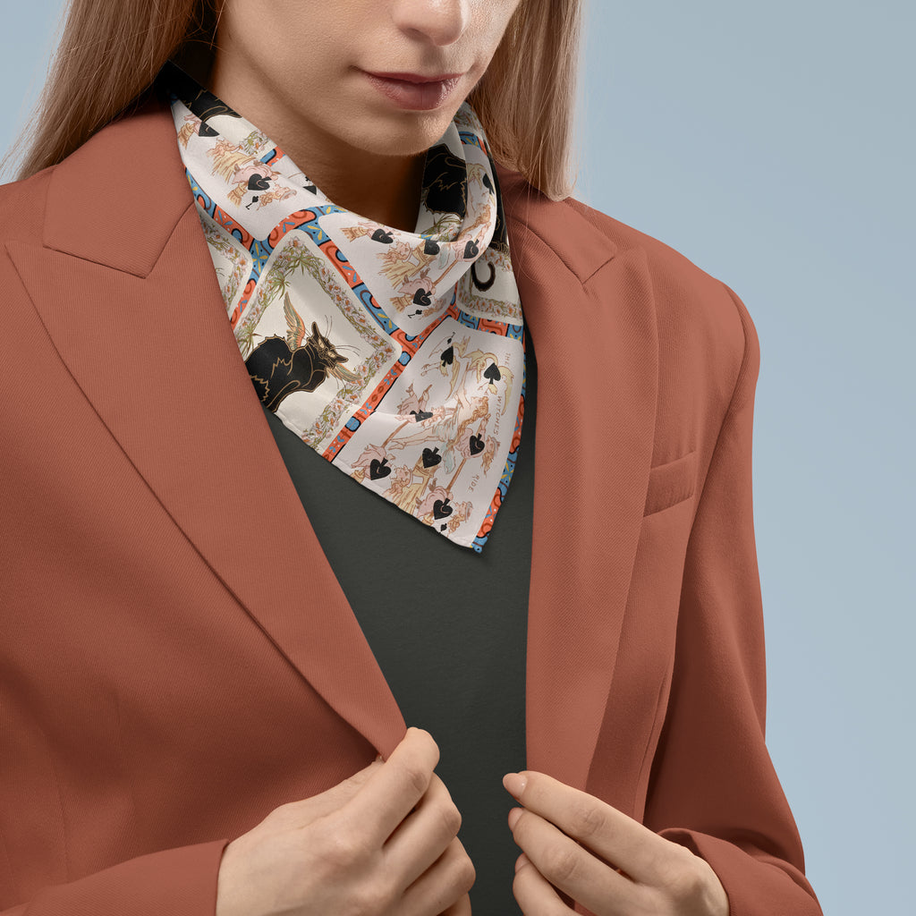 The Familiar’s Deck square silk scarf