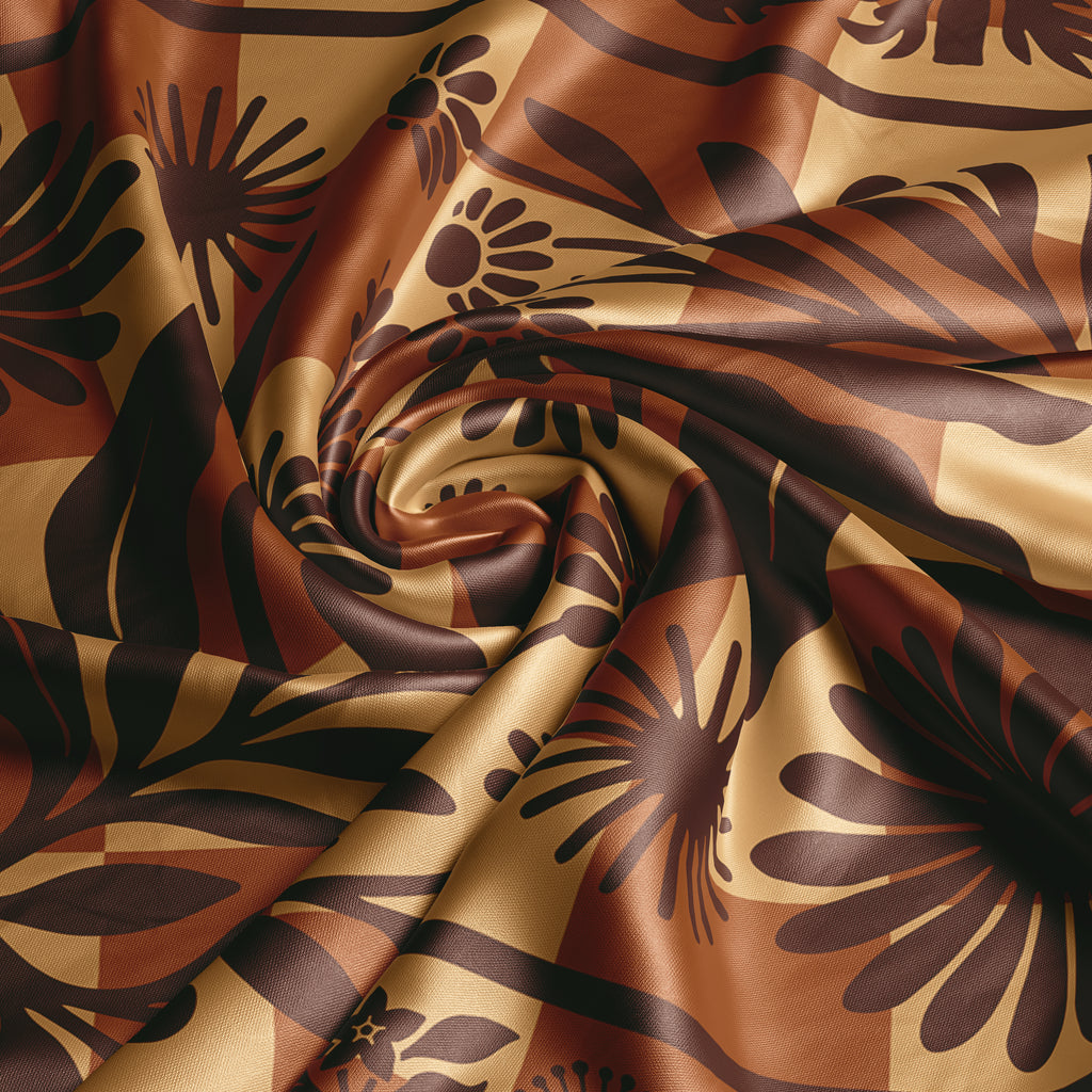 Botanica Nocturna amber square silk scarf