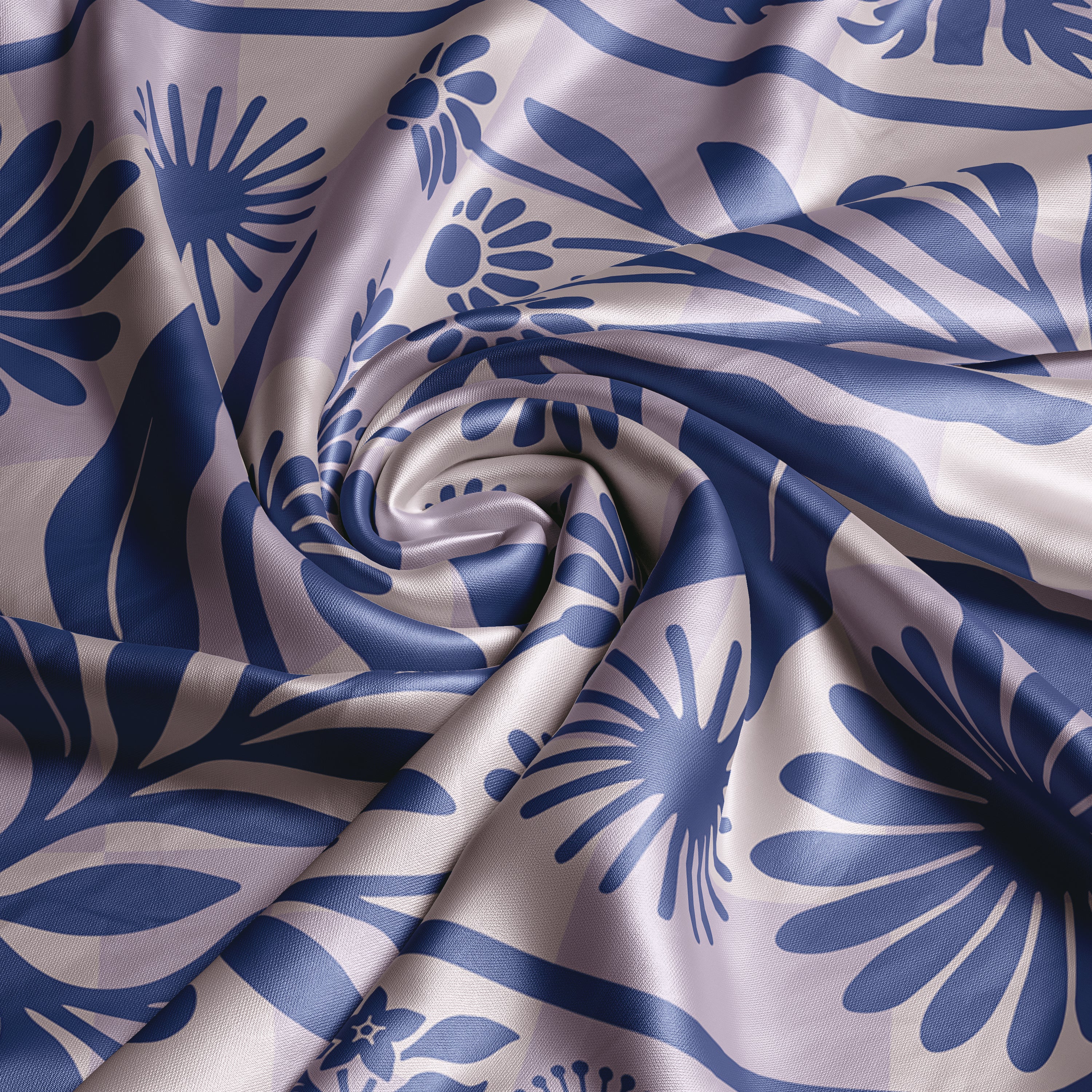 Botanica Nocturna lavender square silk scarf