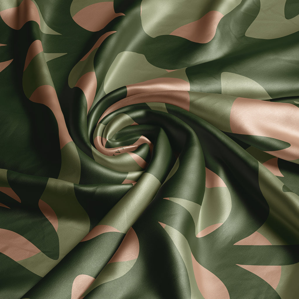 Mandragora evergreen square silk scarf
