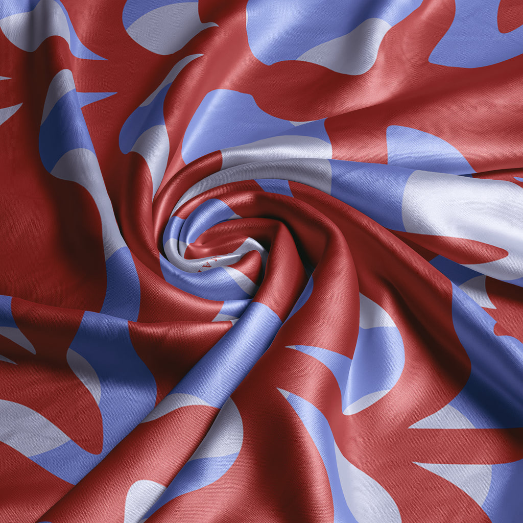 Mandragora crimson square silk scarf