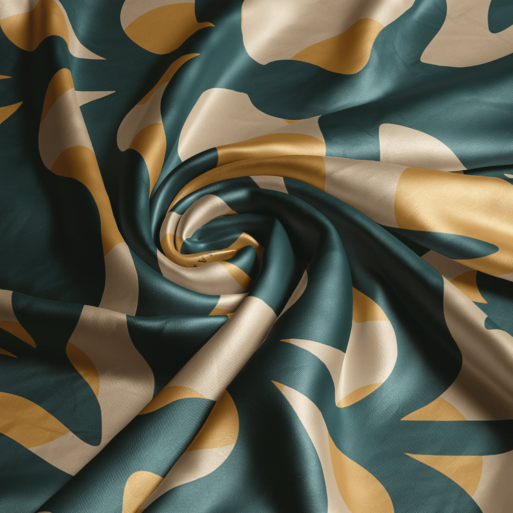 Mandragora green square silk scarf